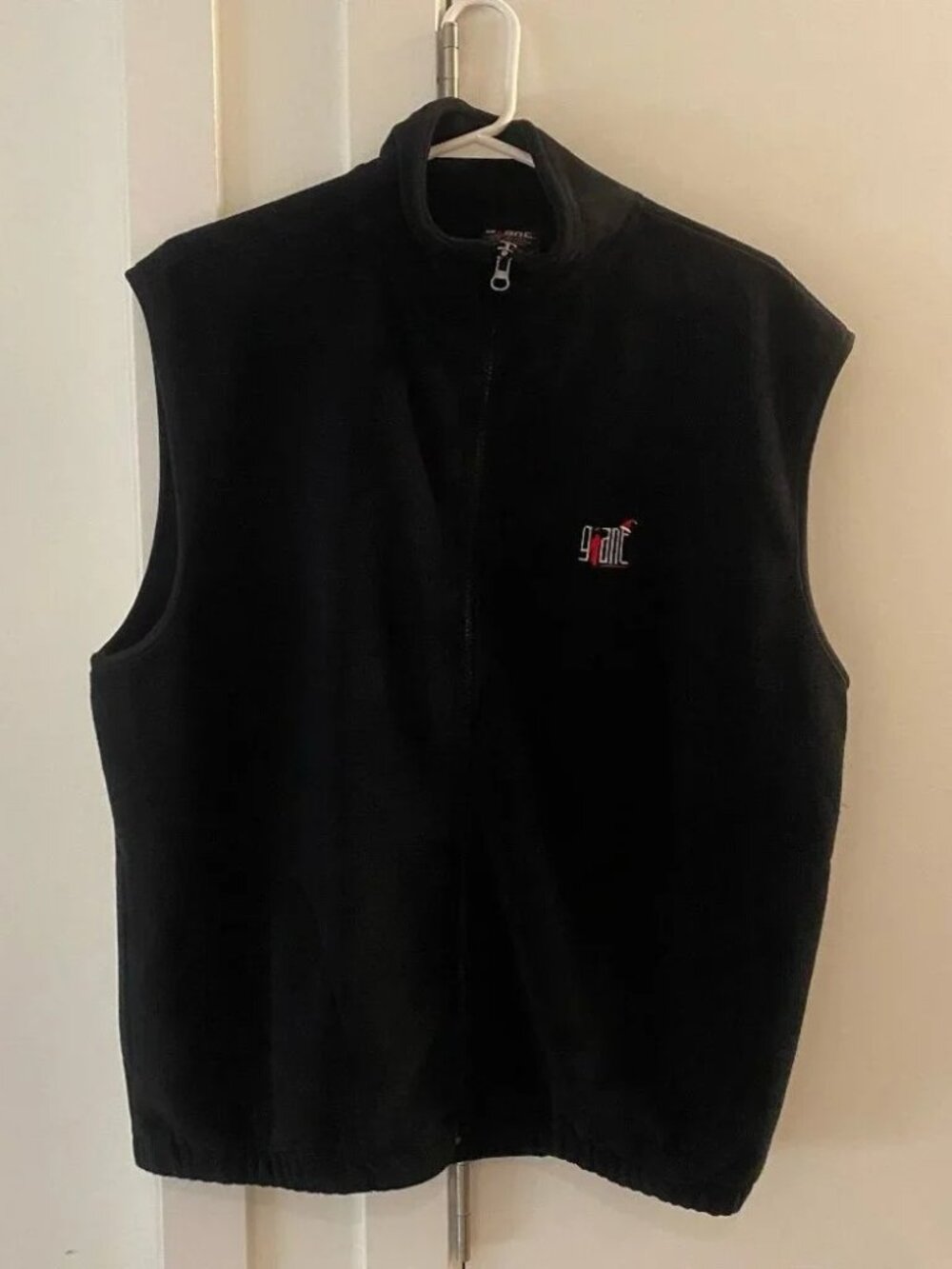 vintage GIANT BRANDED Embroidered logo fleece vest size LARGE